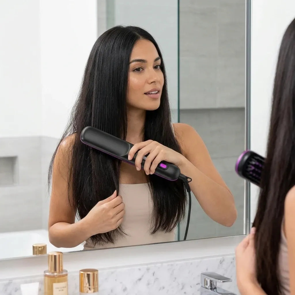 Brosse Lissante USB - Coiffure rapide